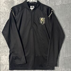 NHL Las Vegas Golden Knights Black 1/4 Zip Jacket Size Medium